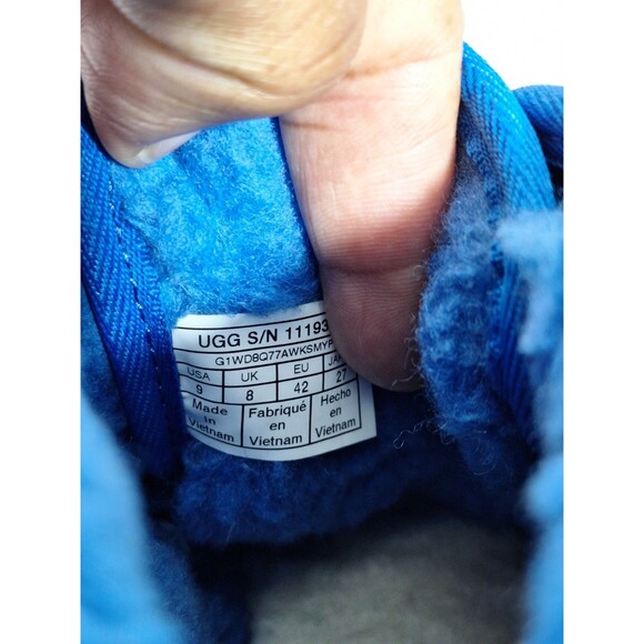 UGG NEUMEL II Graphic Blue Suede Sheepskin Chukka Ankle Boots Size 9 Winter Boot - Picture 6 of 10